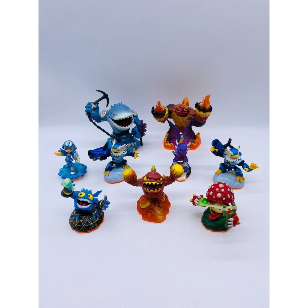 Skylanders Giants Lot of 9, Thumpback, Hot Head, Pop Fizz, Jet-Vac, Cynder, etc